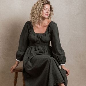 Neuflora Green/blue Gingham Dress